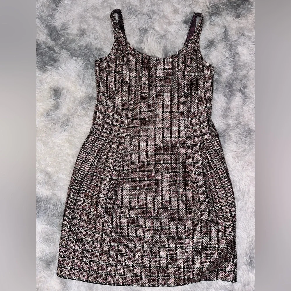 Carmen Marc Valvo Elegant Multicolor Tweed Dress - NWOT Size 14